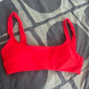 Aerie scoop bikini top red- NEW